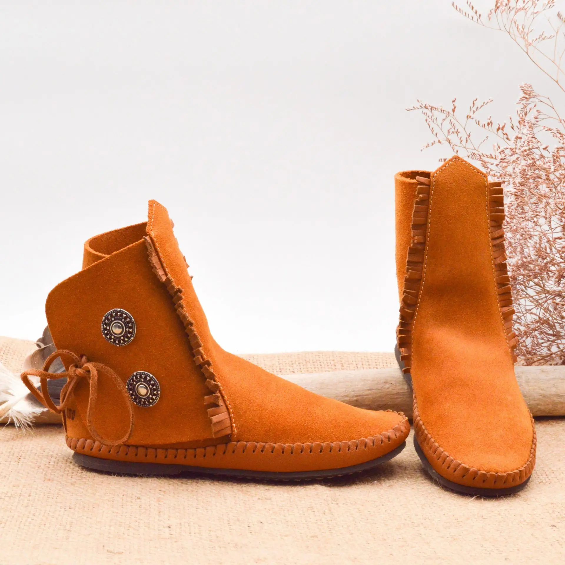 Indian moccasin EL LOBO reference UTAH cognac - Image 2