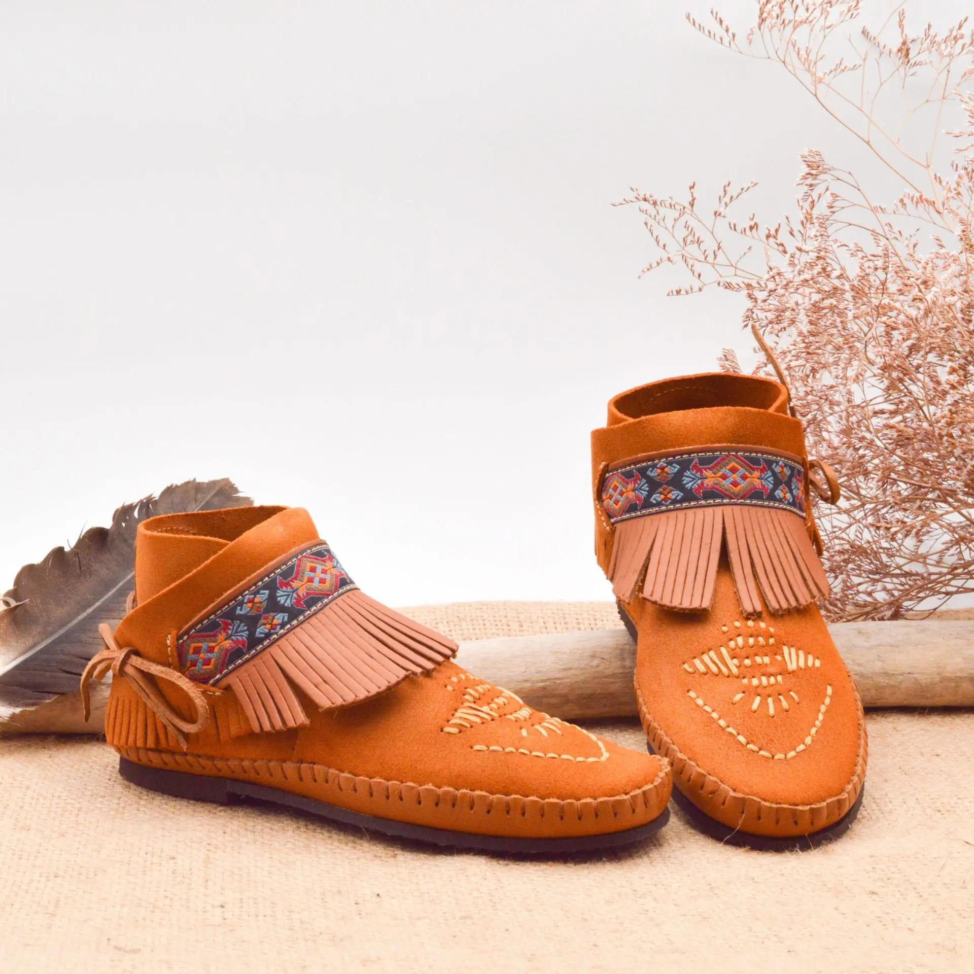Indian moccasin EL LOBO reference KIOWA rust