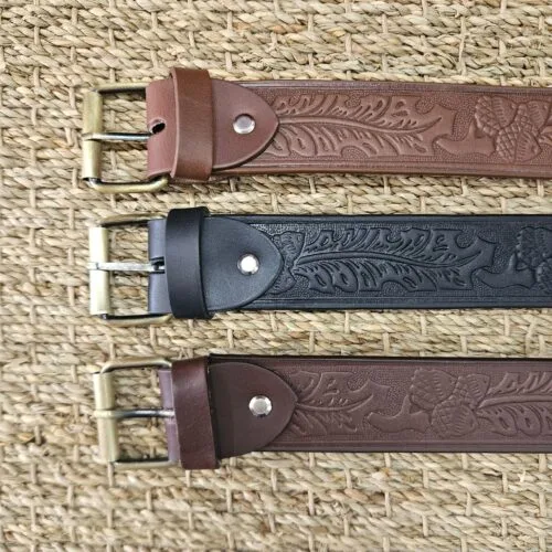 sangle cuir gravee
