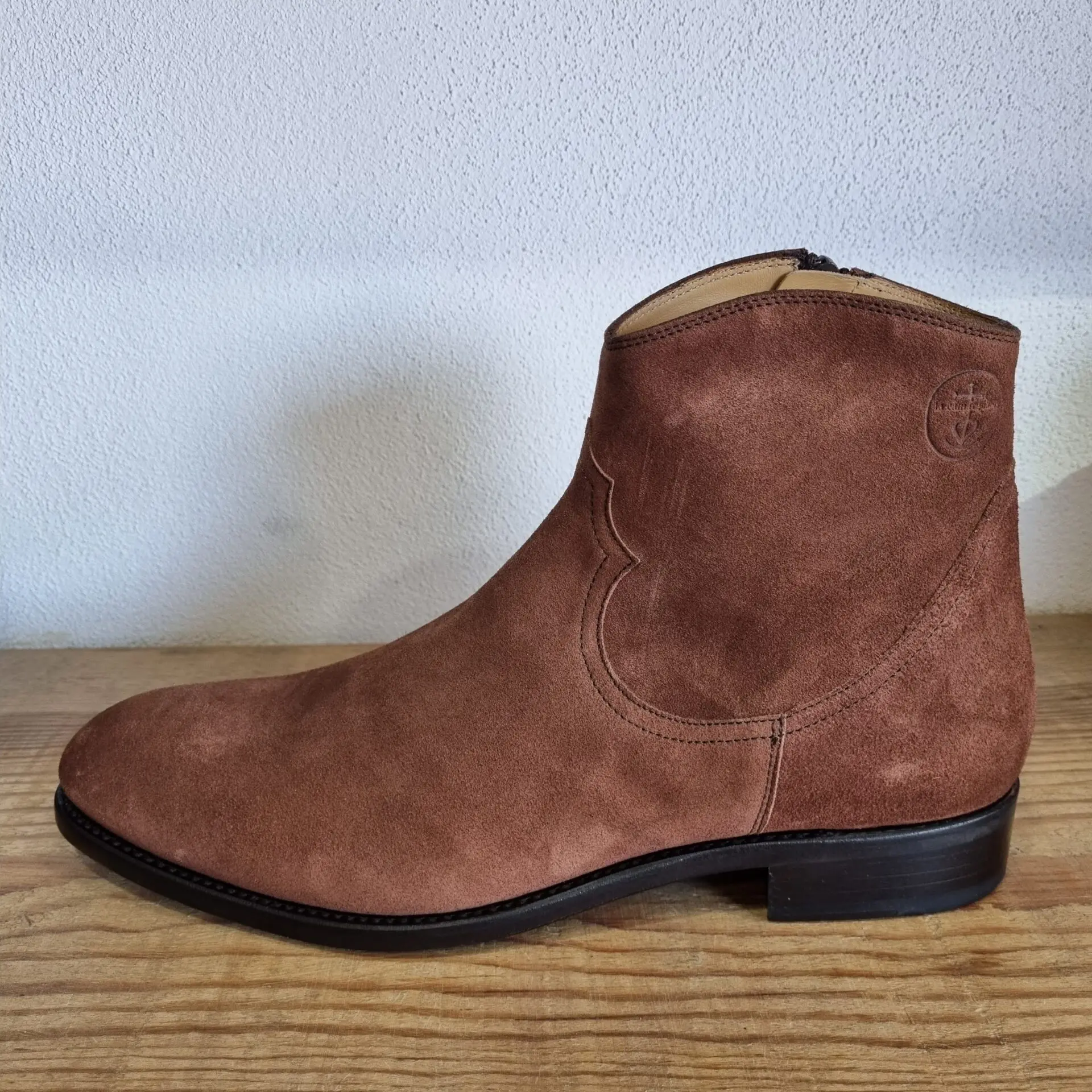 bottine cuir velours brun ref bano