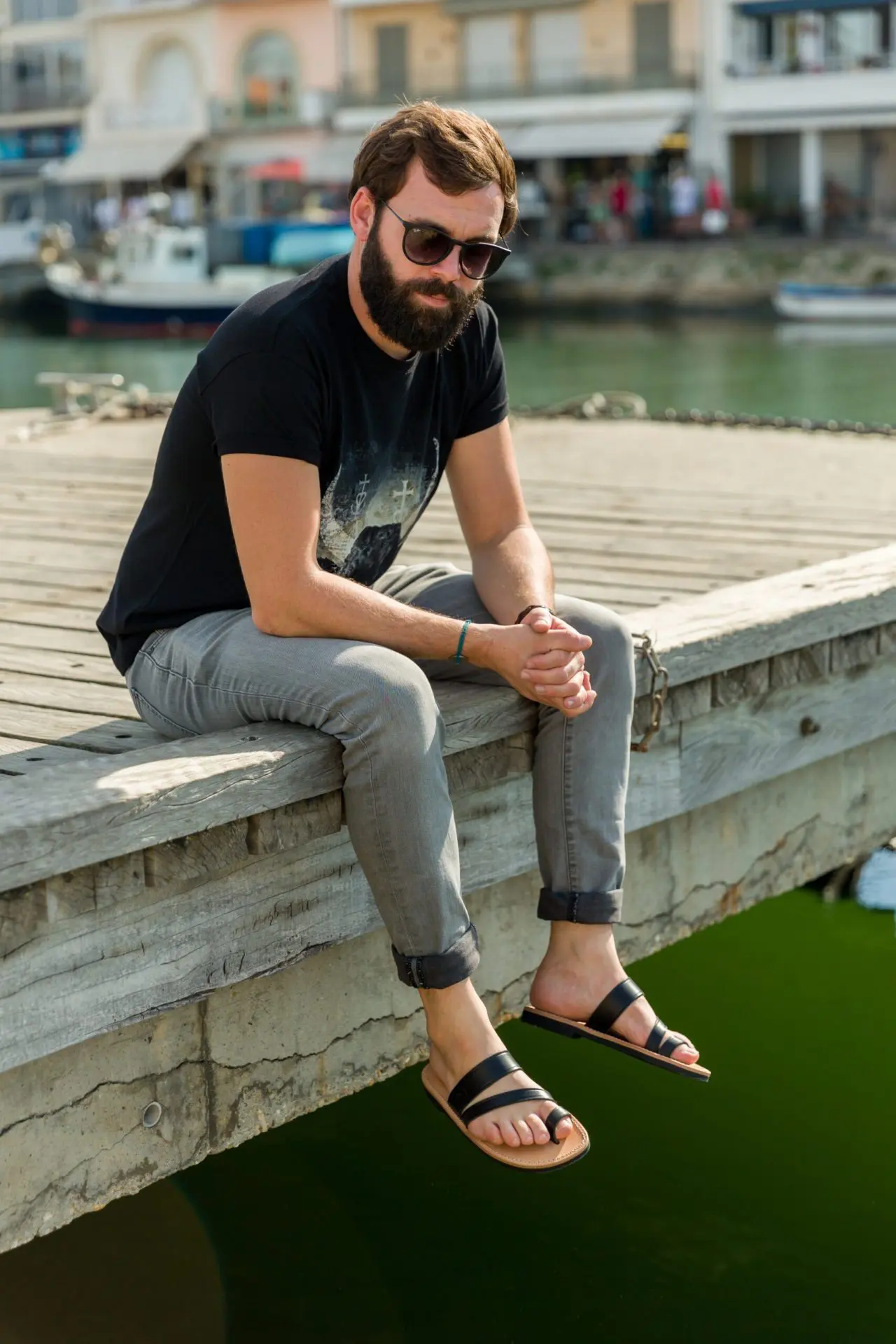 Camargue sandal LOULOU black - Image 4