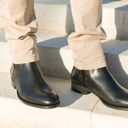 bottine homme tout cuir romeo brillant