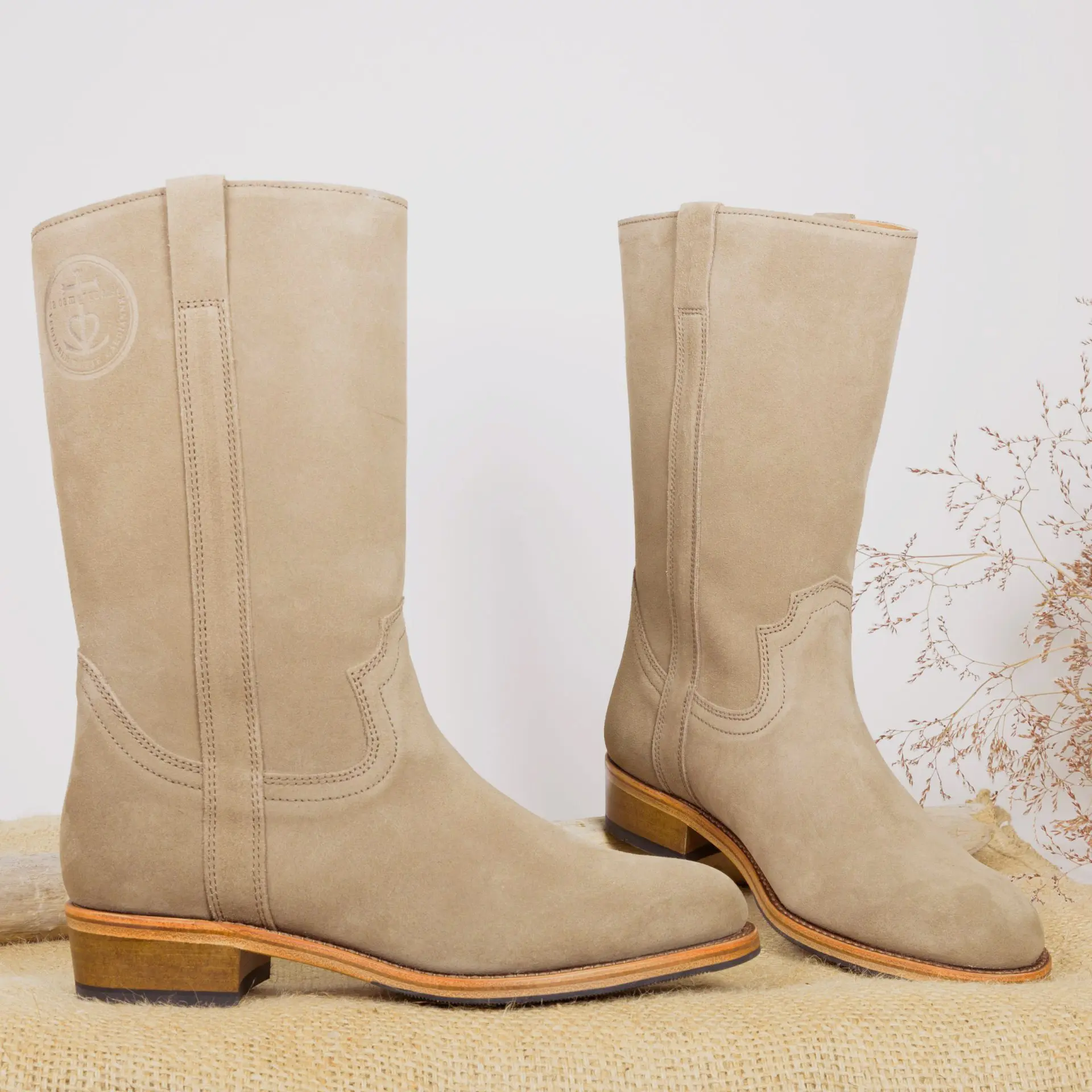 botte la camarguaise "manadière" taupe