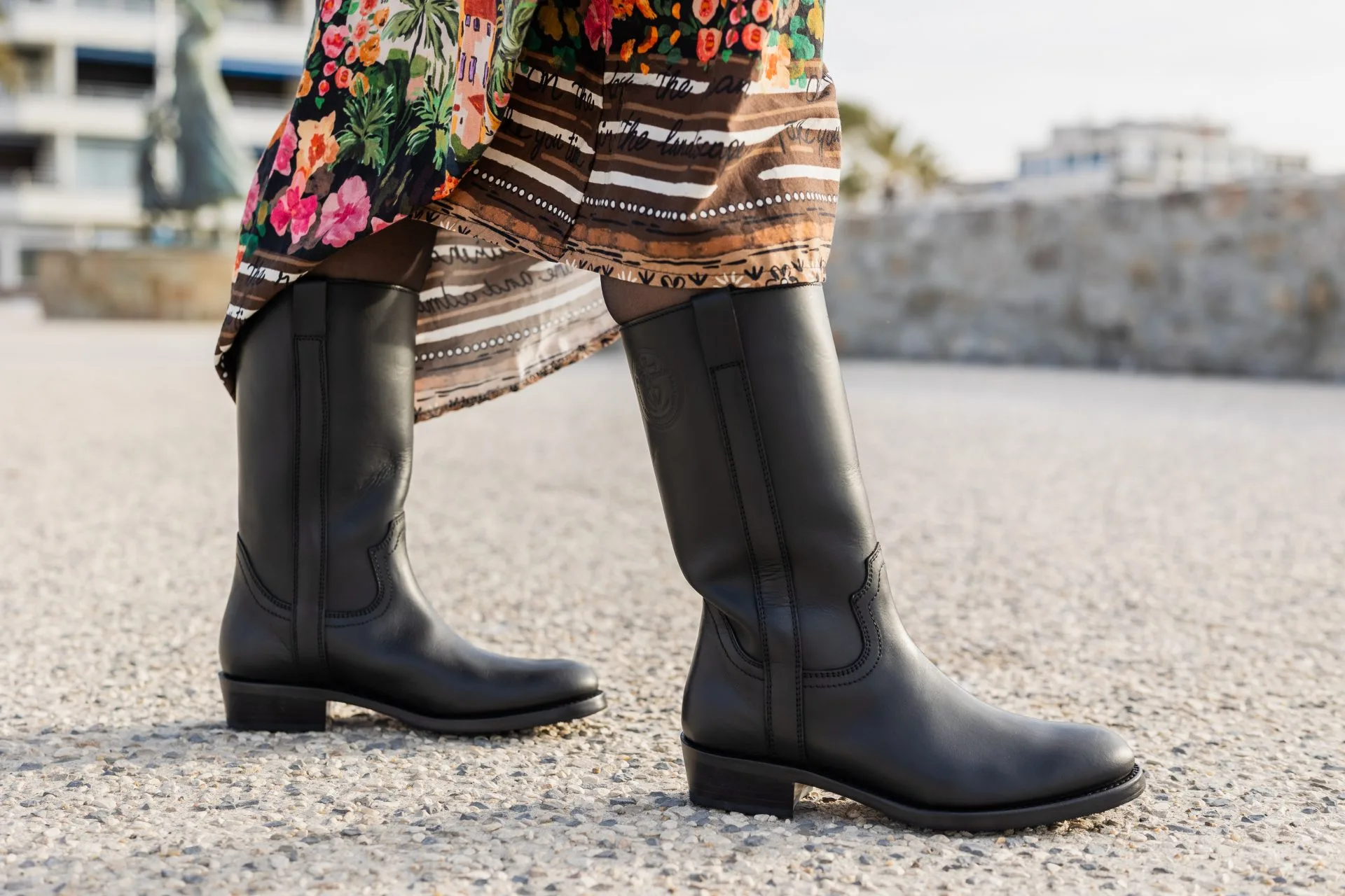 botte camarguaise "manadiÈre" noir