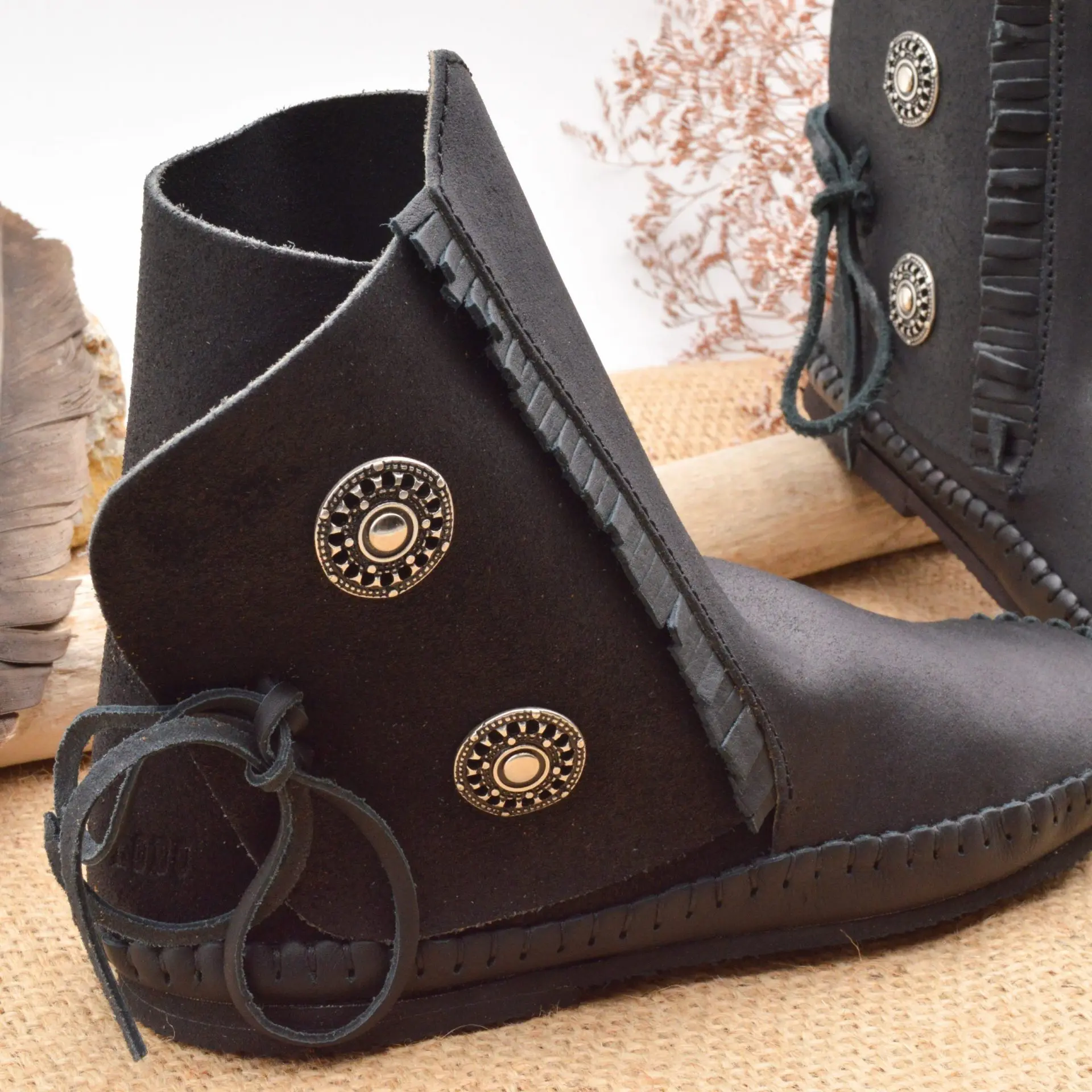 Indian moccasin EL LOBO reference UTAH black - Image 3