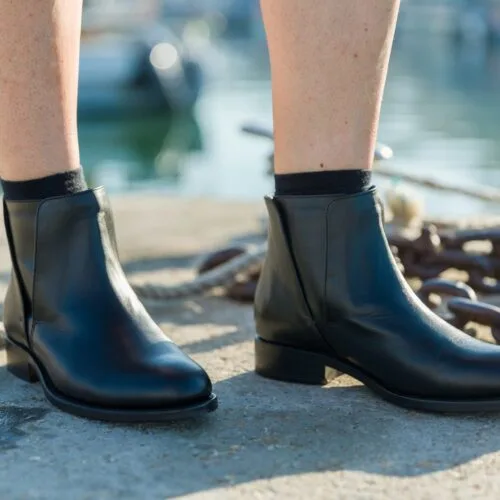 bottine femme cuir réf juliette noir