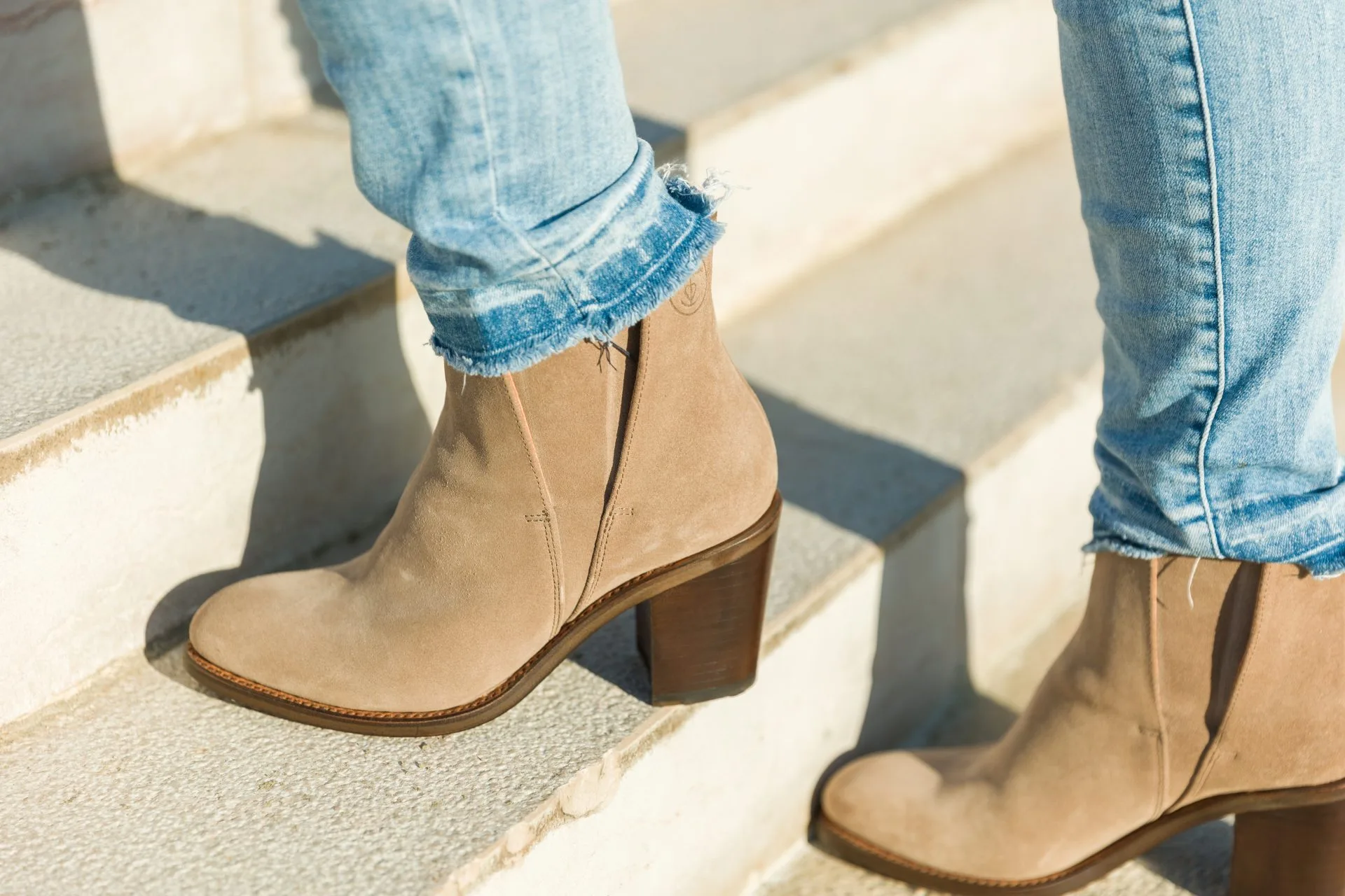 bottine femme cuir velours réf lise taupe