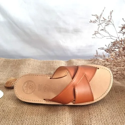 sandale camarguaise germain cognac