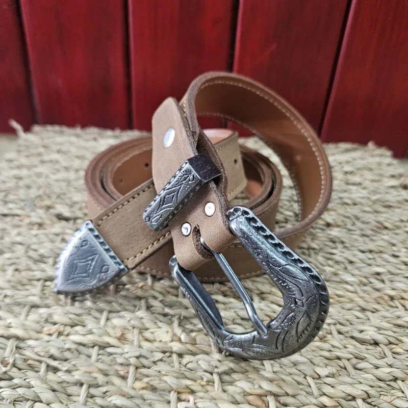 ceinture cuir caramel vieilli 833