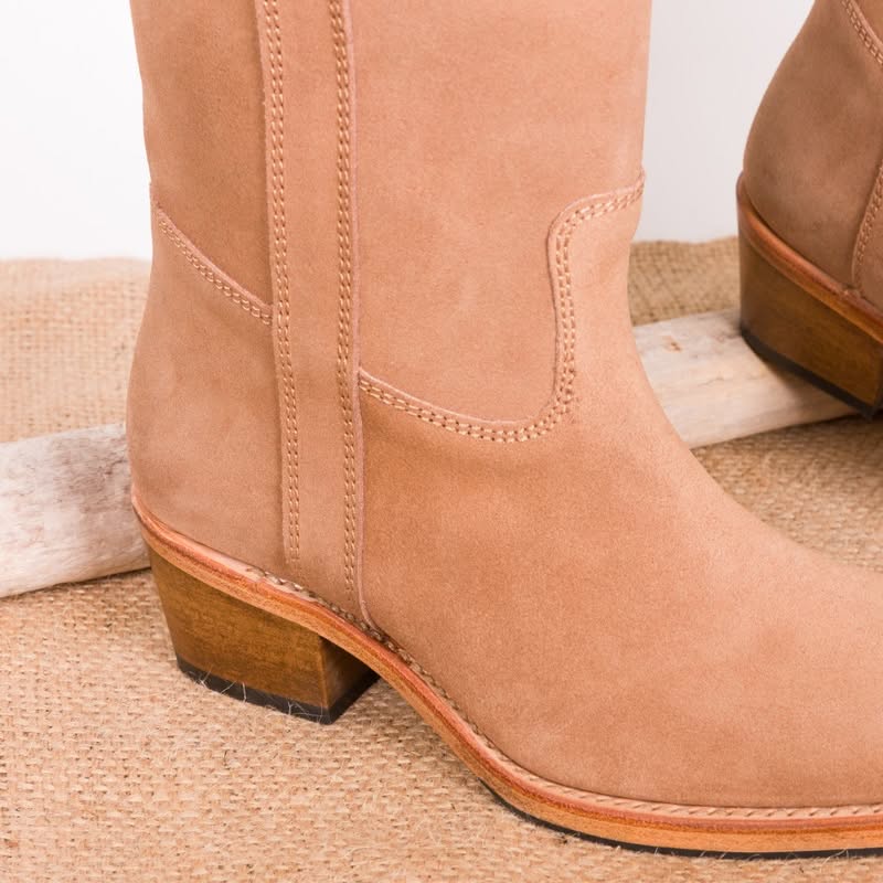 Bottes Texane/Camarguaise Vintage 1975 En Cuir - Taille 42 EU, Style Western