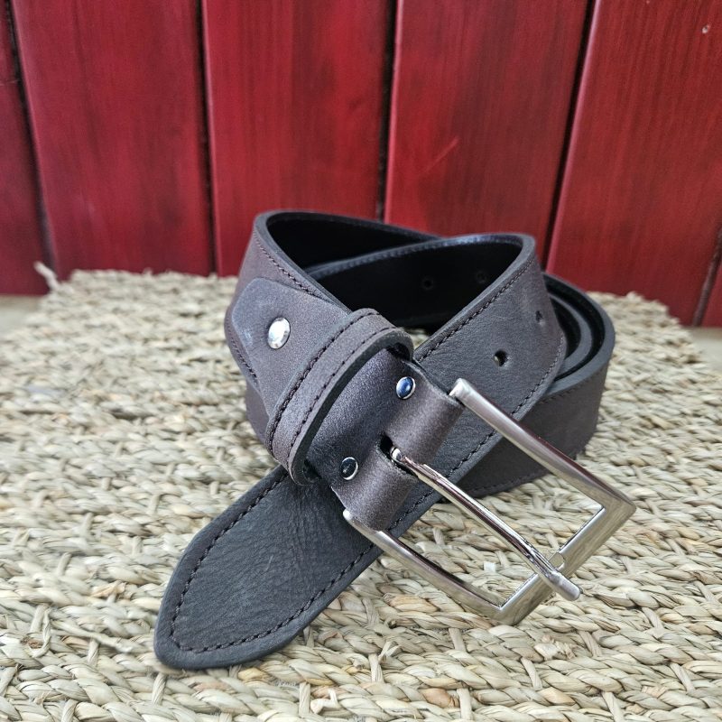 ceinture cuir brun 006