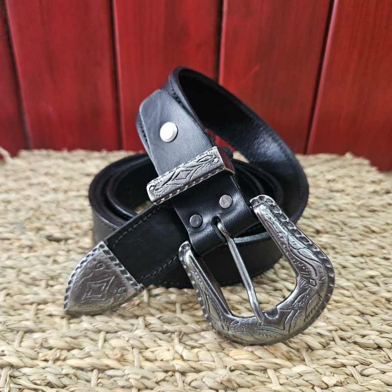 ceinture cuir noir 833