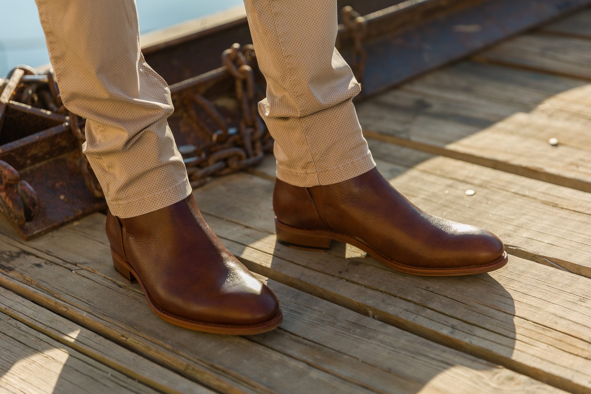 bottine camarguaise cuir romeo gold