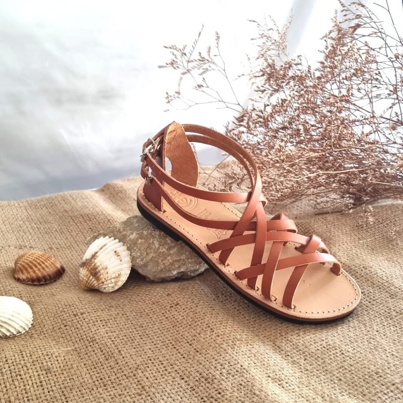 sandale camarguaise laure cognac